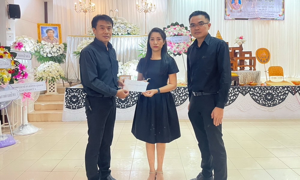 2 พฤศจิกายน 2568 ตัวแทนสหกรณ์ฯ ร่วมวางพวงหรีดเคารพศพมารดาคุณขวัญใจ มั่นมา สมาชิกสหกรณ์ฯ